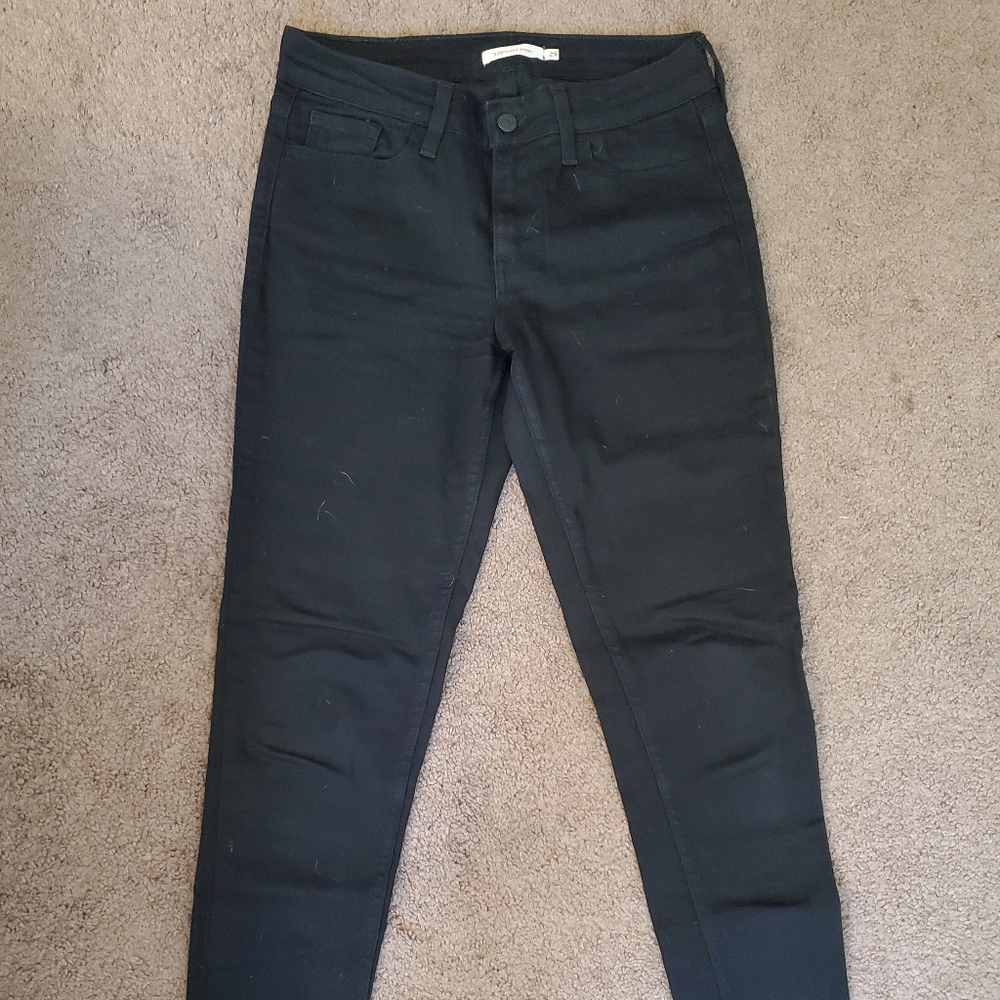 Levi's 535 Super Skinny black jeans